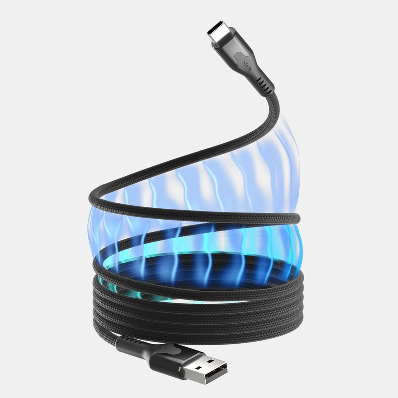 MagStack Auto-Coiling USB-A to USB-C 3' Cable
