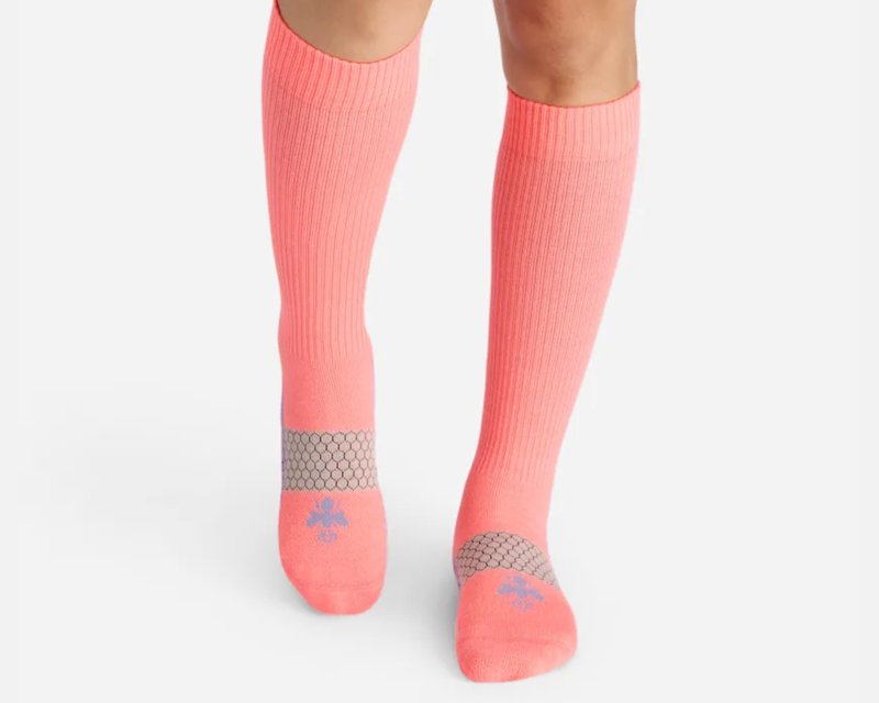 Women's Performance Compression Socks | Neon Peach / M