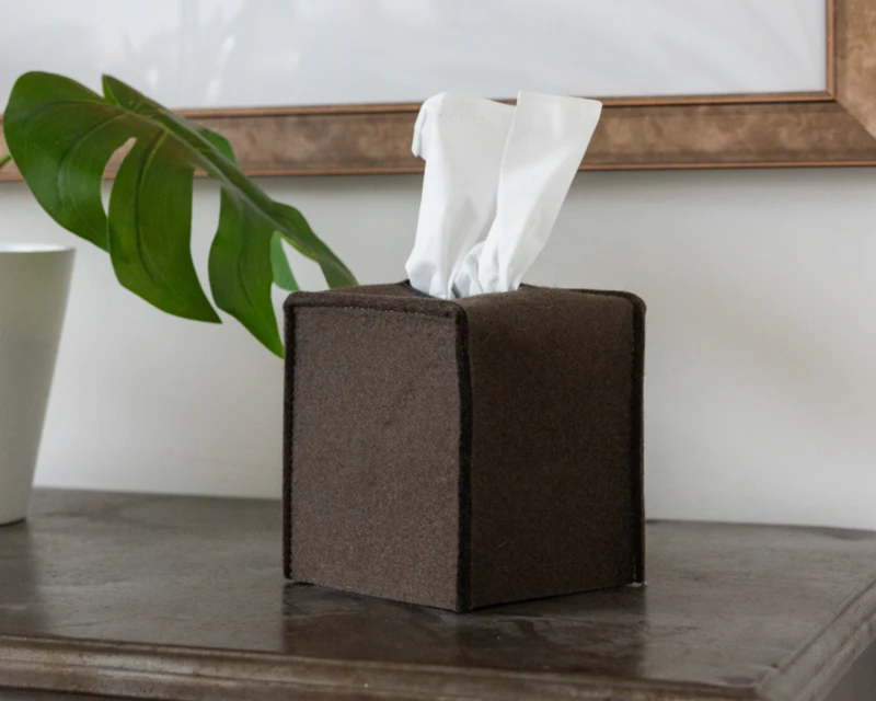 Merino Wool Small Tissue Box Cover