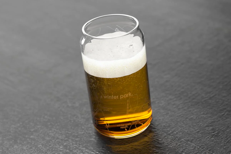 Home Town Maps 16 oz Can Glass