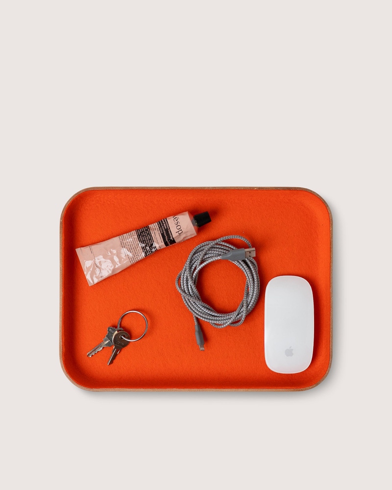 Leather & Merino Wool Large Tray
