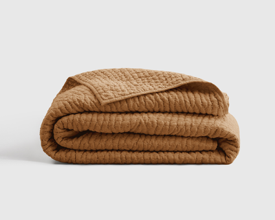 European Linen Cotton Stitch Quilt, Queen