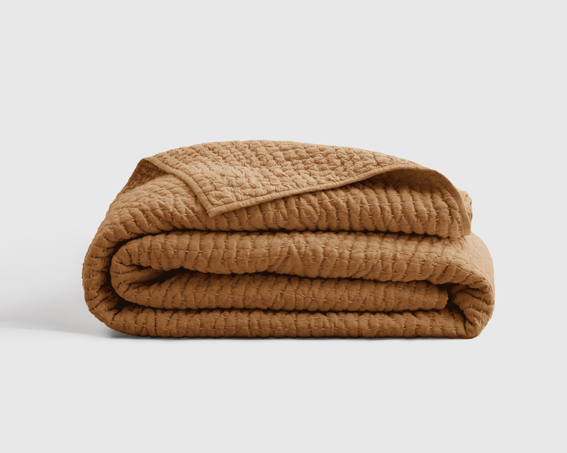 European Linen Cotton Stitch Quilt, Queen