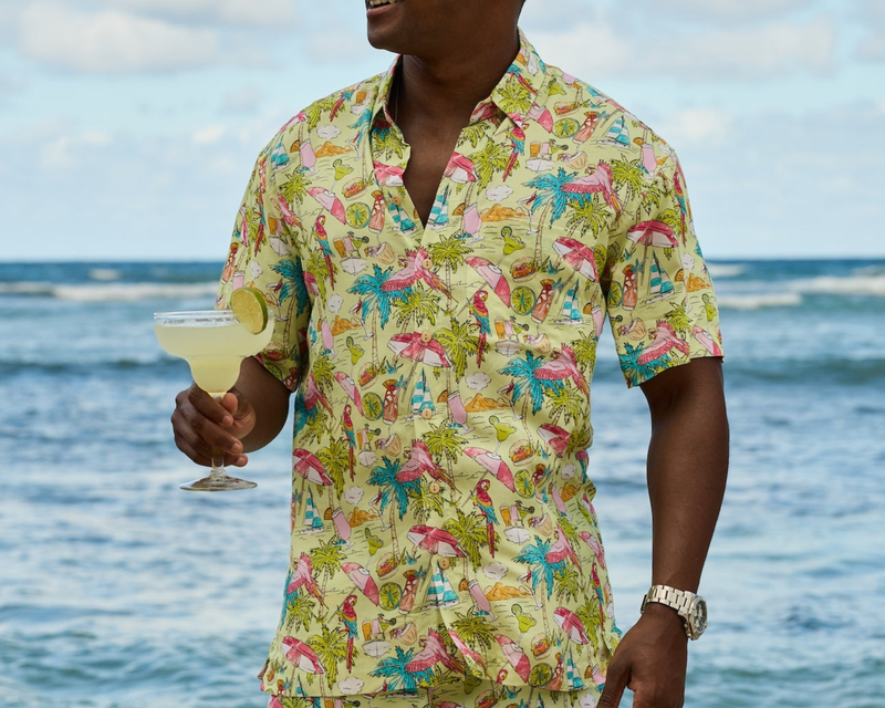 Wastin' Away Again Margaritaville Lime Short Sleeve Shirt