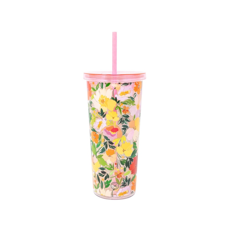 Acrylic Tumbler with Straw