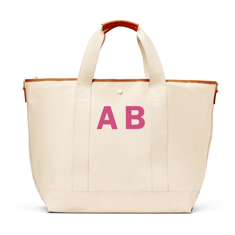 Monogrammed Venice Canvas Tote