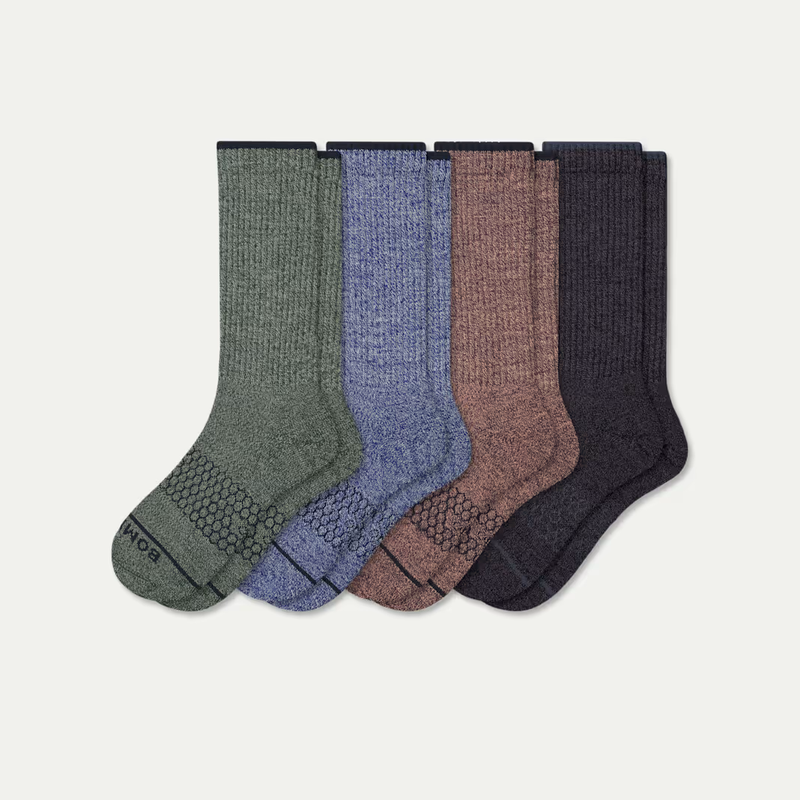 Men's Merino Wool Blend Calf Sock 4-Pack