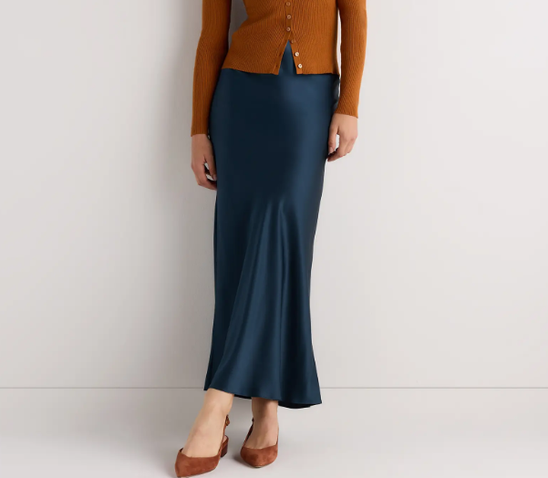 100% Washable Silk Maxi Skirt