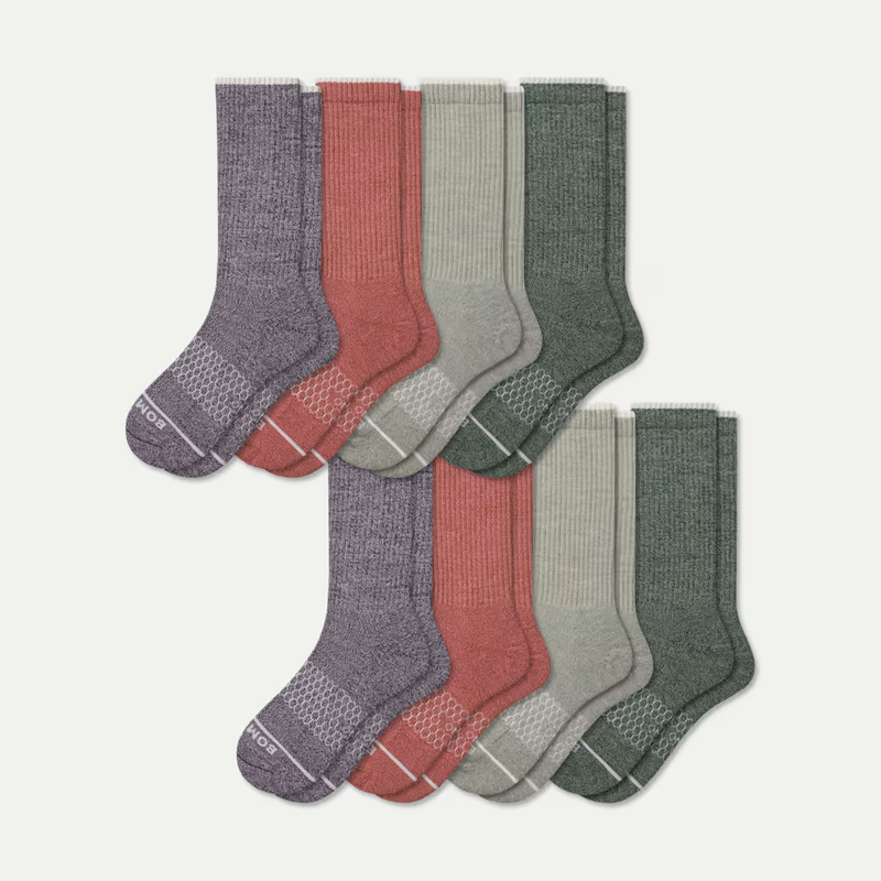 Women's Merino Wool Blend Calf Sock 8-Pack