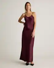100% Washable Silk Maxi Slip Dress