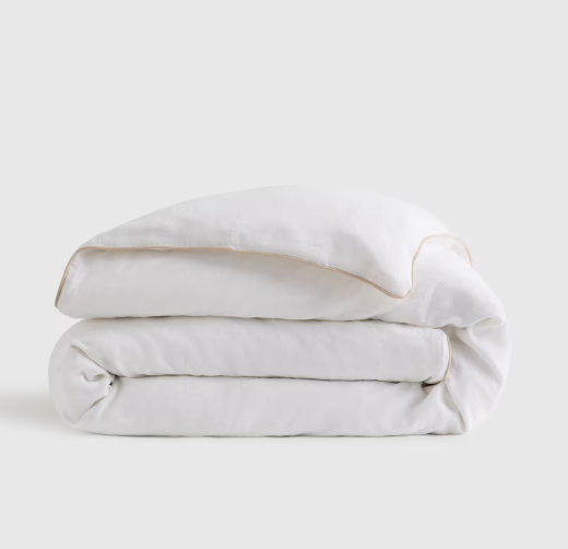 European Linen Piped Duvet Cover