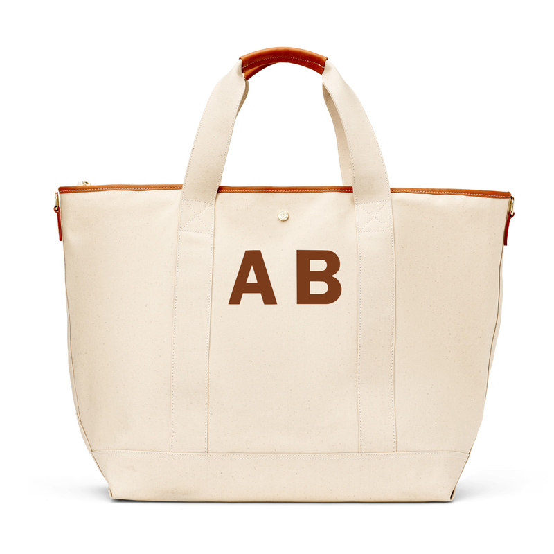Monogrammed Venice Canvas Tote
