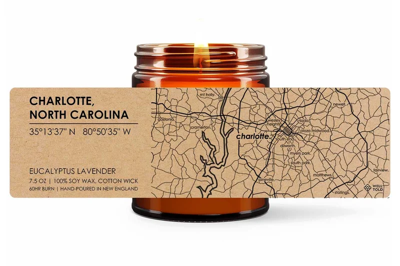 Home Town Maps Candle