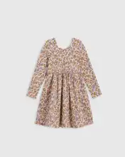 Toddler Organic Cotton Long Sleeve Skater Dress