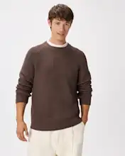 100% Organic Cotton Fisherman Crewneck Sweater
