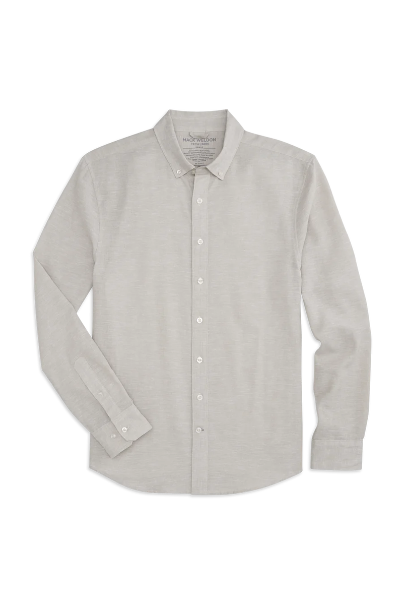 Tech Linen Long Sleeve Button Up