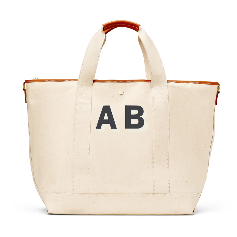 Monogrammed Venice Canvas Tote