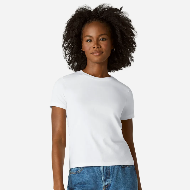 Women's Pima Cotton Slim Crew Neck T-Shirt