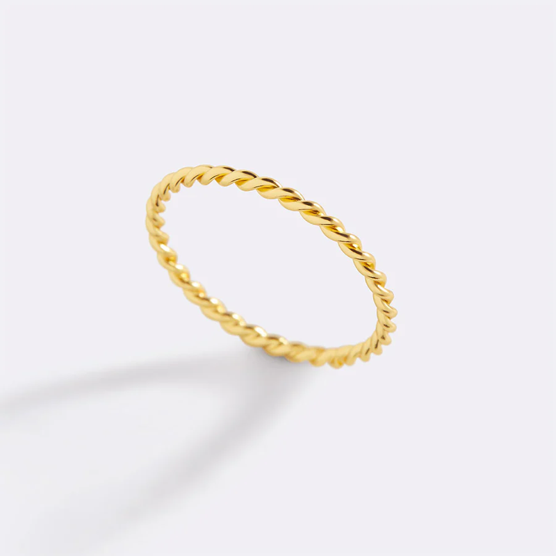 Dainty Braided Stacking Ring