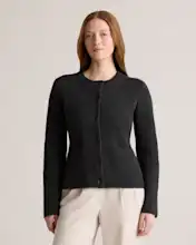 Mongolian Cashmere Structured Cardigan