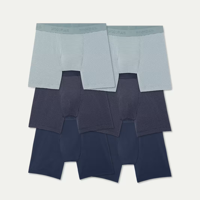 Men's Cotton Modal Blend Boxer Brief 6" 6-Pack