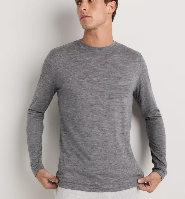 100% Merino Wool All-Season Long Sleeve Base Layer Tee