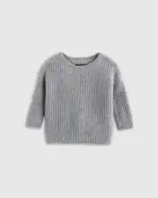 Toddler Washable Cashmere Fisherman Tunic Sweater