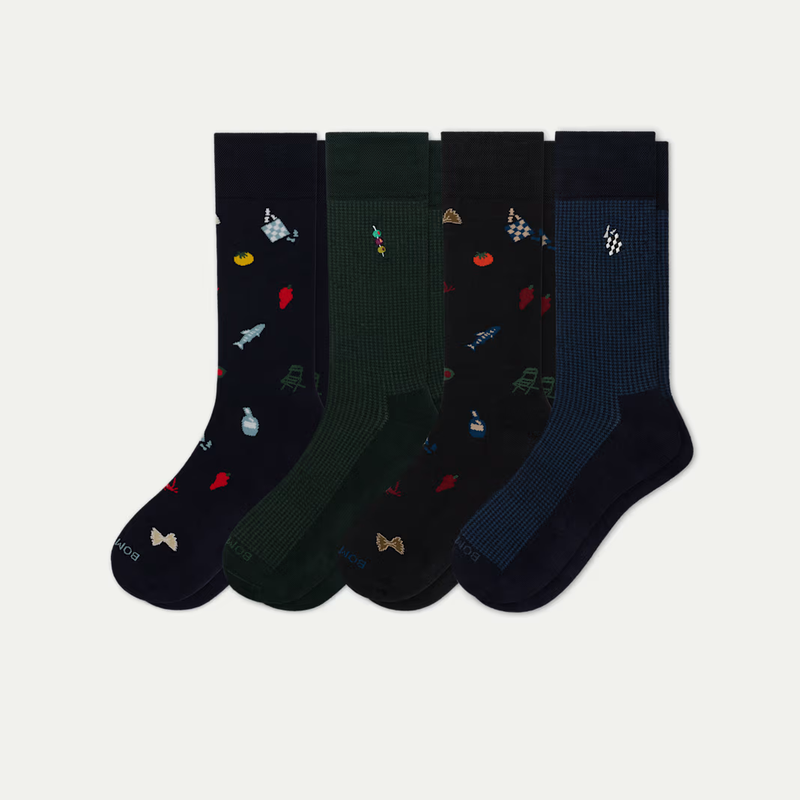 Men's Dress Calf Sock 4-Pack