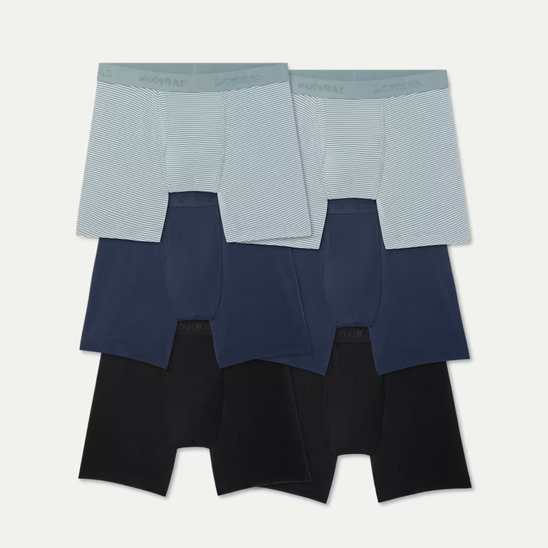 Men's Cotton Modal Blend Boxer Brief 6" 6-Pack