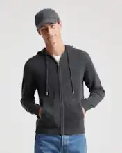 Mongolian Cashmere Full-Zip Hoodie