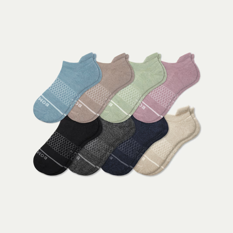Women's Merino Wool Blend Ankle Sock 8-Pack