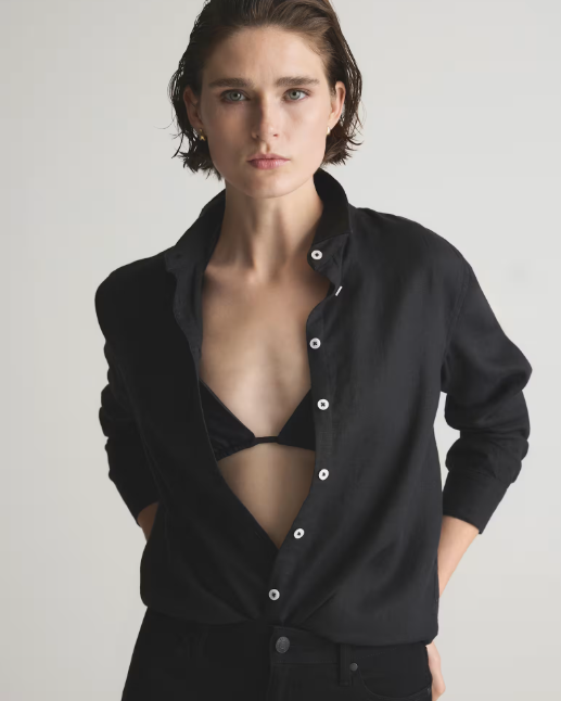 100% European Linen Long Sleeve Shirt