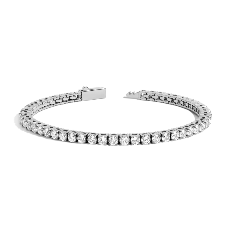 Unbreakable Lab Grown White Sapphire Tennis Bracelet