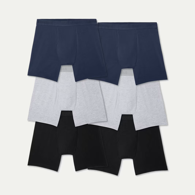Men's Cotton Modal Blend Boxer Brief 6" 6-Pack