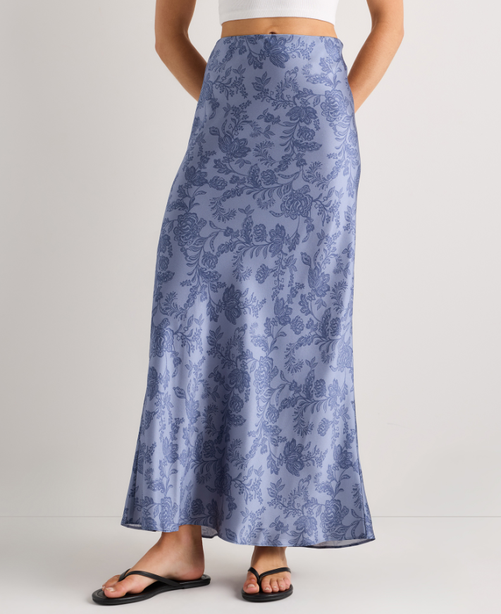 100% Washable Silk Maxi Skirt