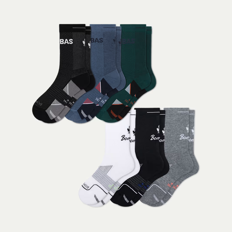 Men's Running Half Calf Sock 6-Pack