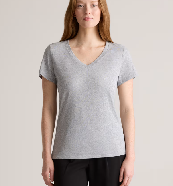Cotton Modal V Neck Tee