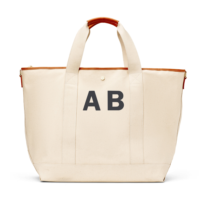 Monogrammed Venice Canvas Tote