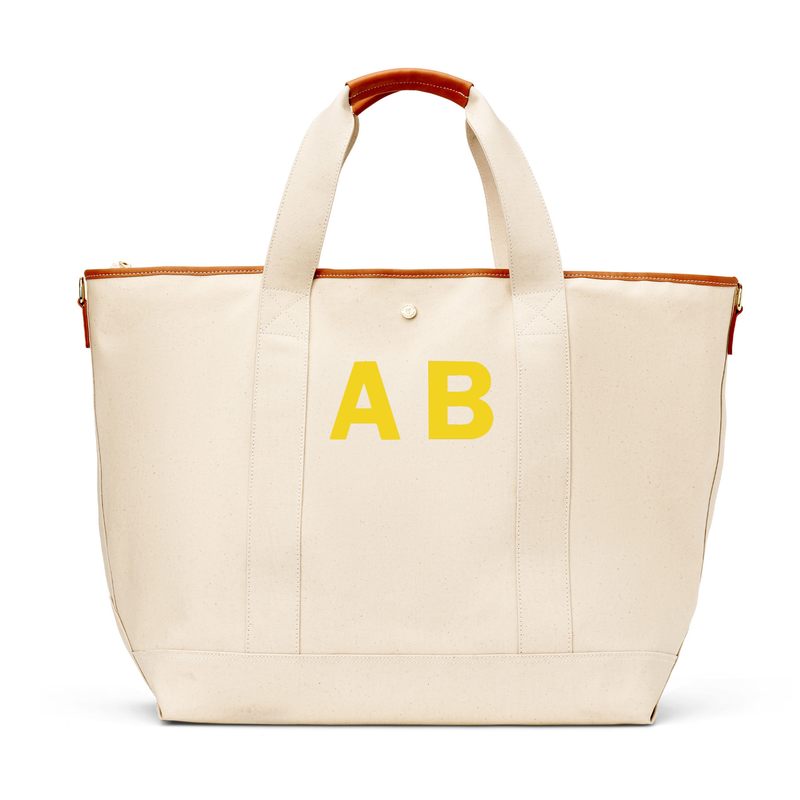 Monogrammed Venice Canvas Tote