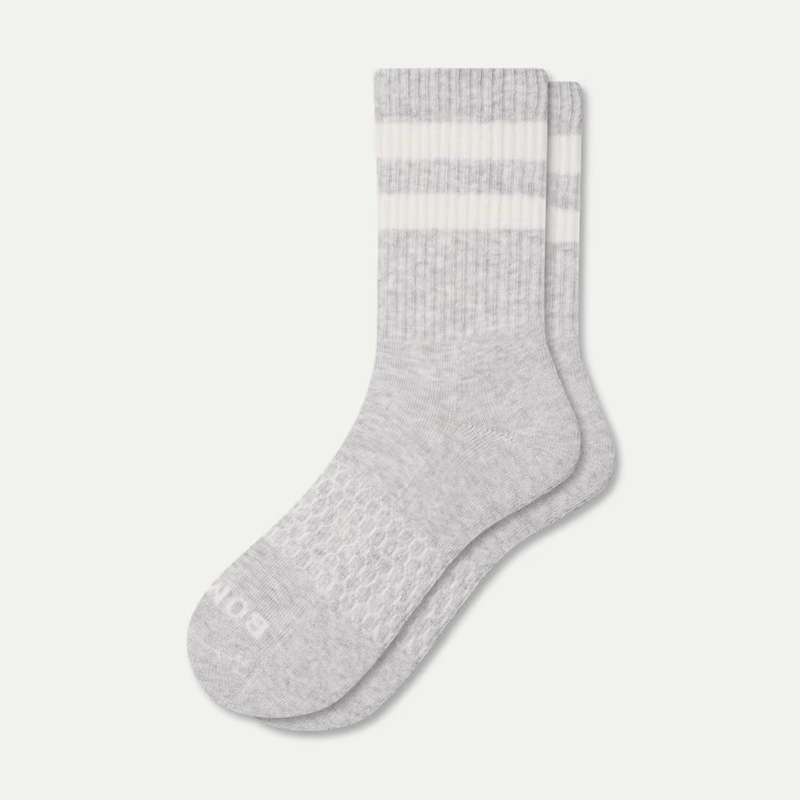 Bombas Vintage Stripe Calf Socks - 2 Pack, Size L - Unisex Crew Socks