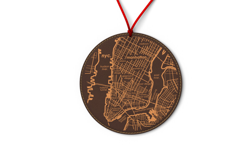 Home Town Map Ornament