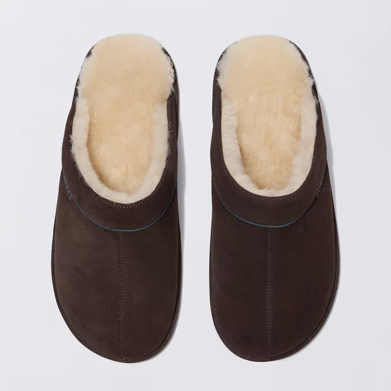 Men's Suede Fluff Scuff Slipper