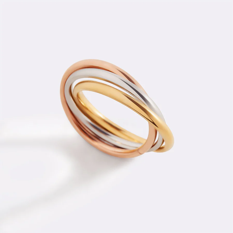 Dainty Interlocking Fidget Ring