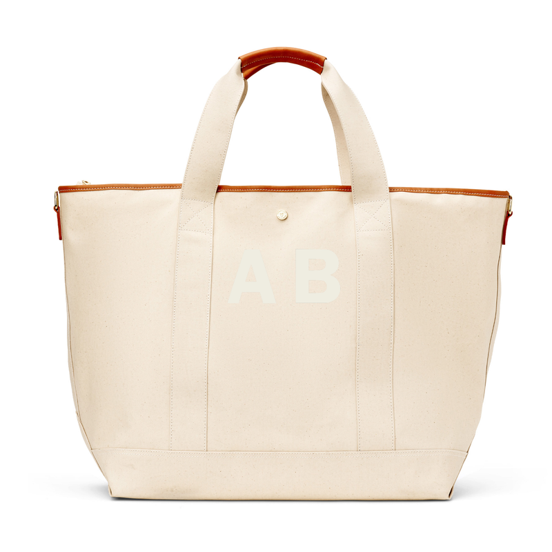 Monogrammed Venice Canvas Tote