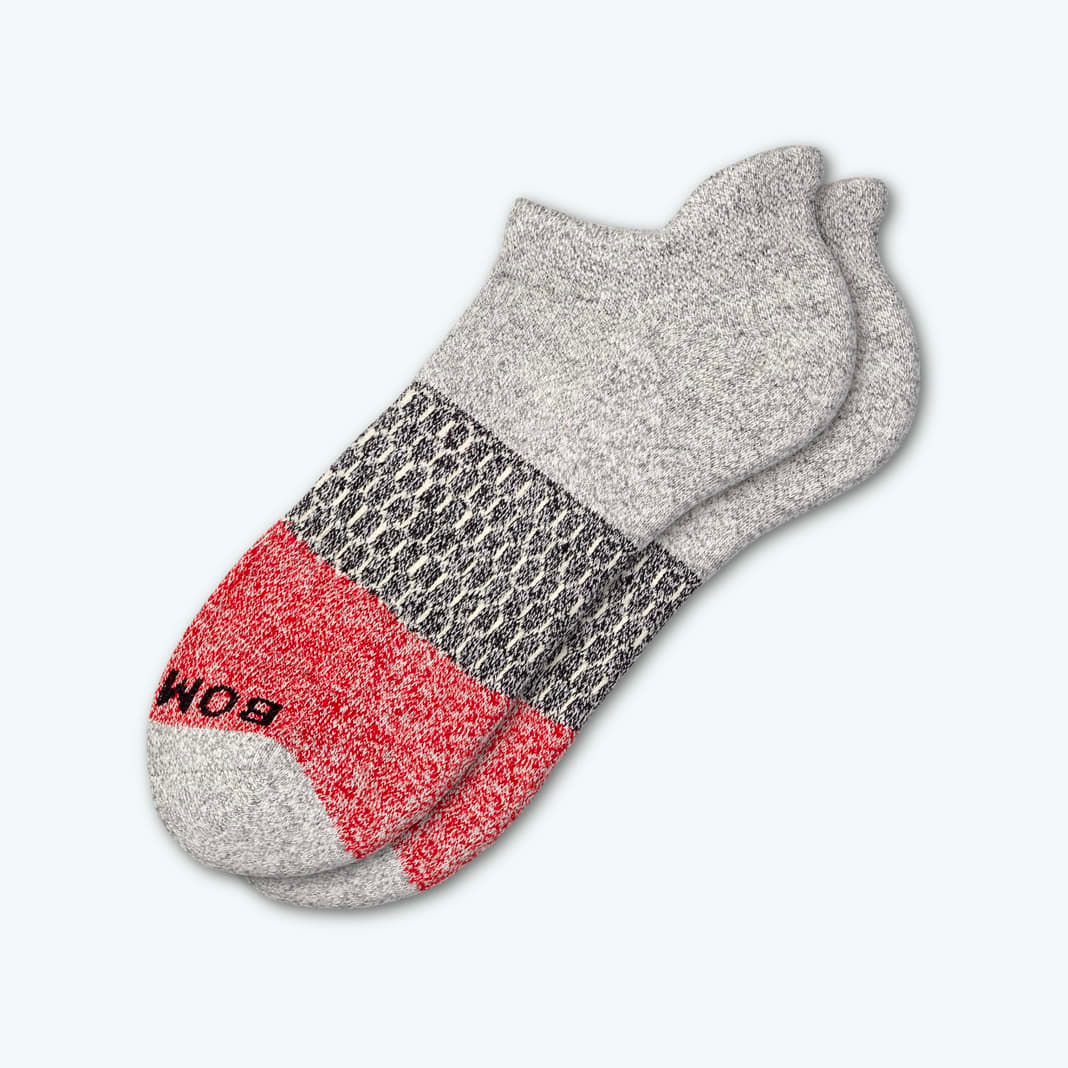 Grey Heather + Red