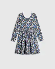 Toddler Organic Cotton Long Sleeve Skater Dress