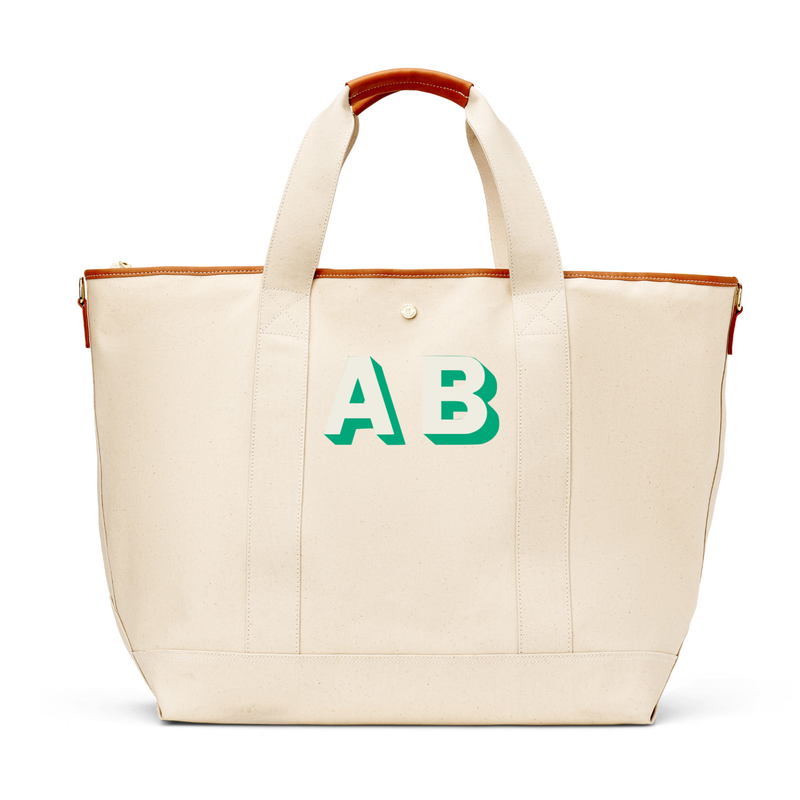 Monogrammed Venice Canvas Tote