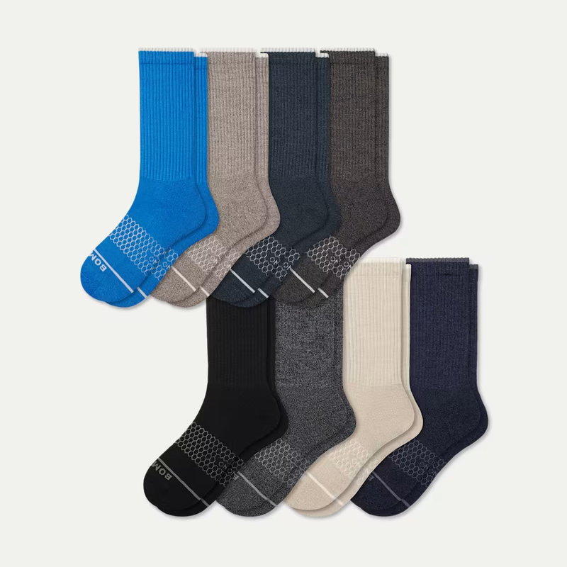 Men's Merino Wool Blend Calf Sock 8-Pack