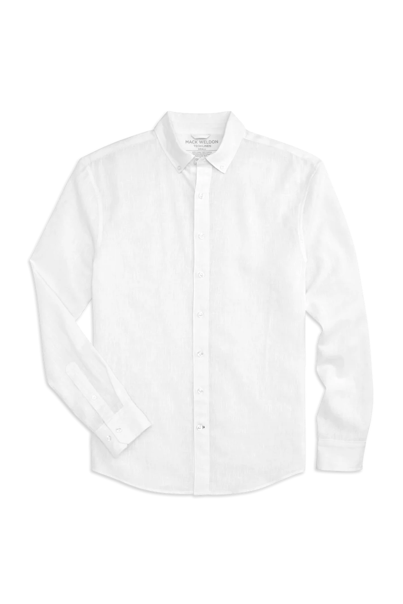 Tech Linen Long Sleeve Button Up