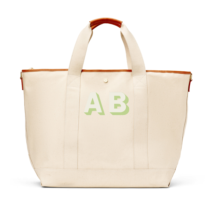 Monogrammed Venice Canvas Tote